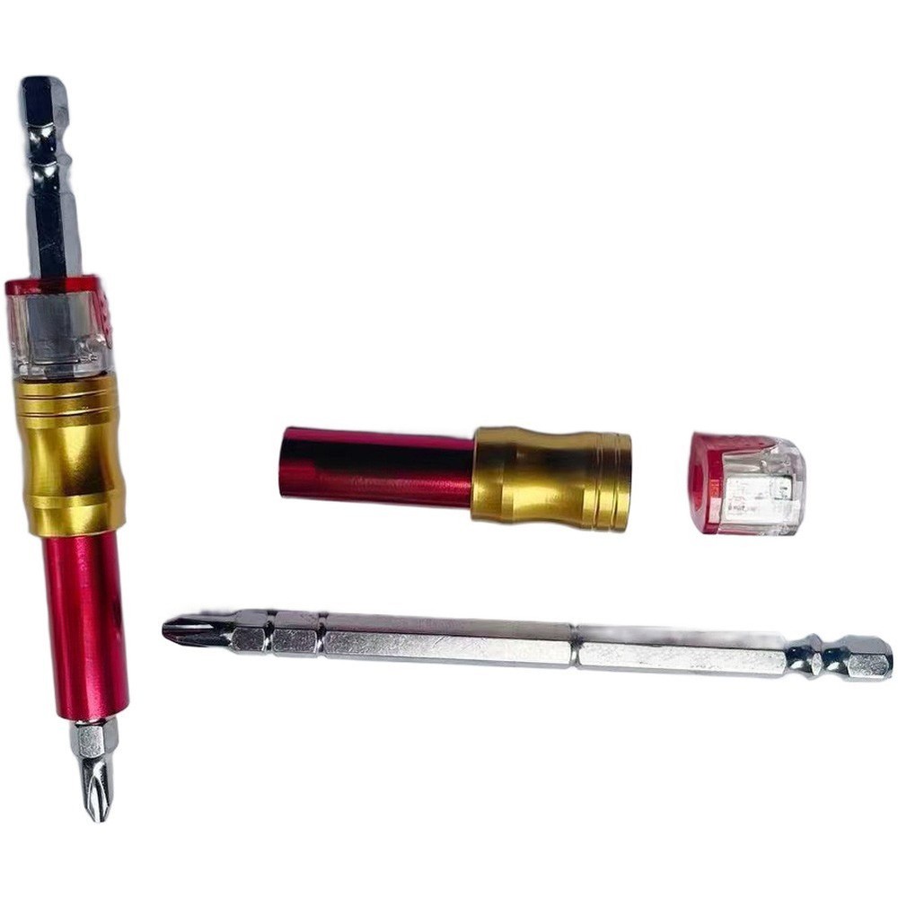 Adjustable Depth Screwdriver Bit Holder Hex Shank for Stable Screw Placement