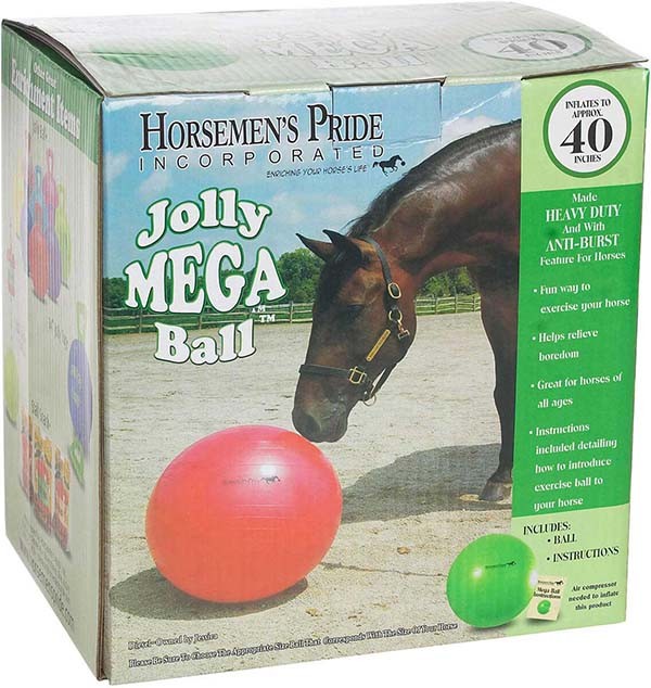 Horsemen's Pride Jolly Mega Ball Equine Heavy-Duty Anti-Burst Pump Plug 30 inch
