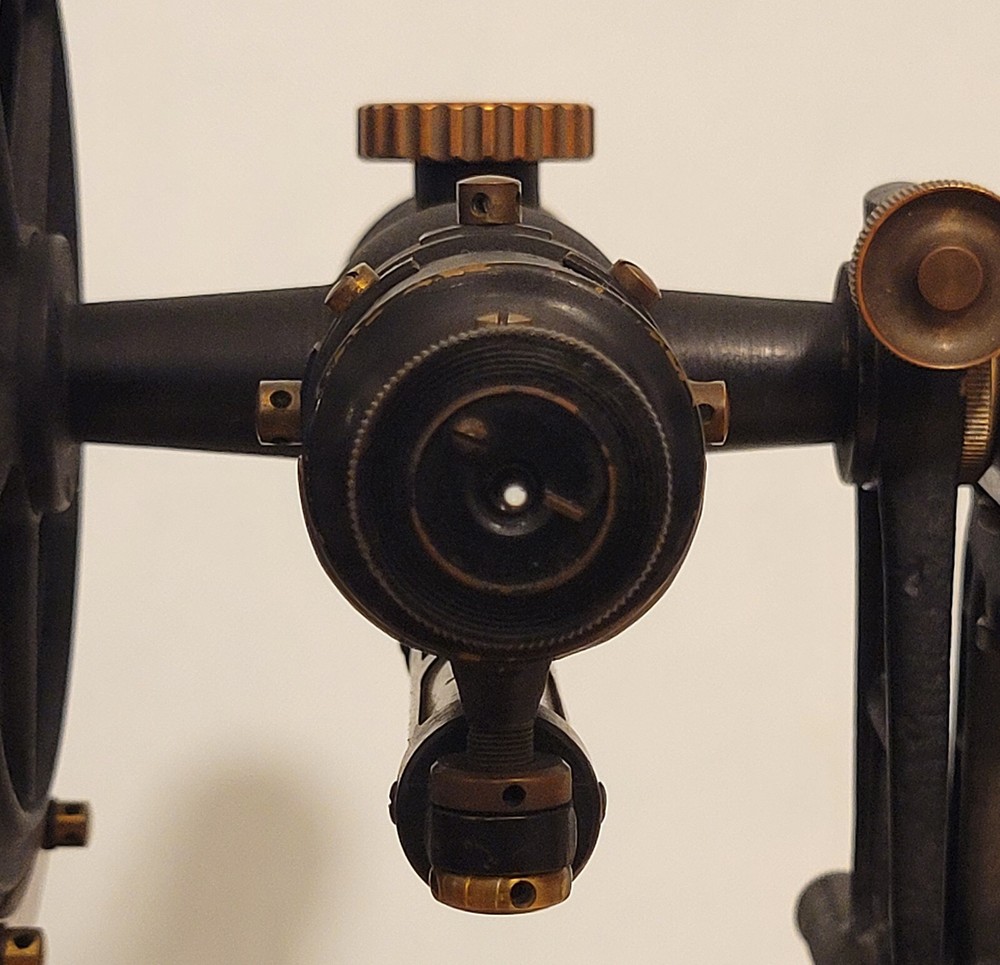 1930s ENGINEER'S Transit BERGER & Sons 24X Power Scope Solid SILVER Graduations