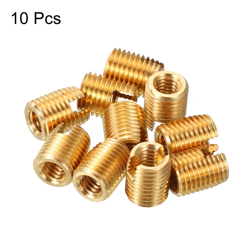 Self Tapping Threaded Inserts, 10pcs Inner M4 M6.5x8 Brass Nuts