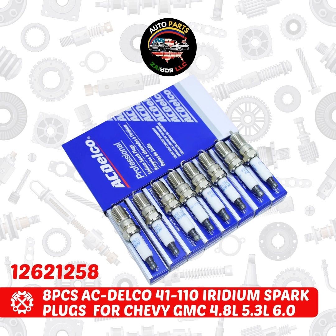 8PCS Genuine 41-110 Iridium Spark Plugs 12621258 For Chevy GMC 4.8L 5.3L 6.0