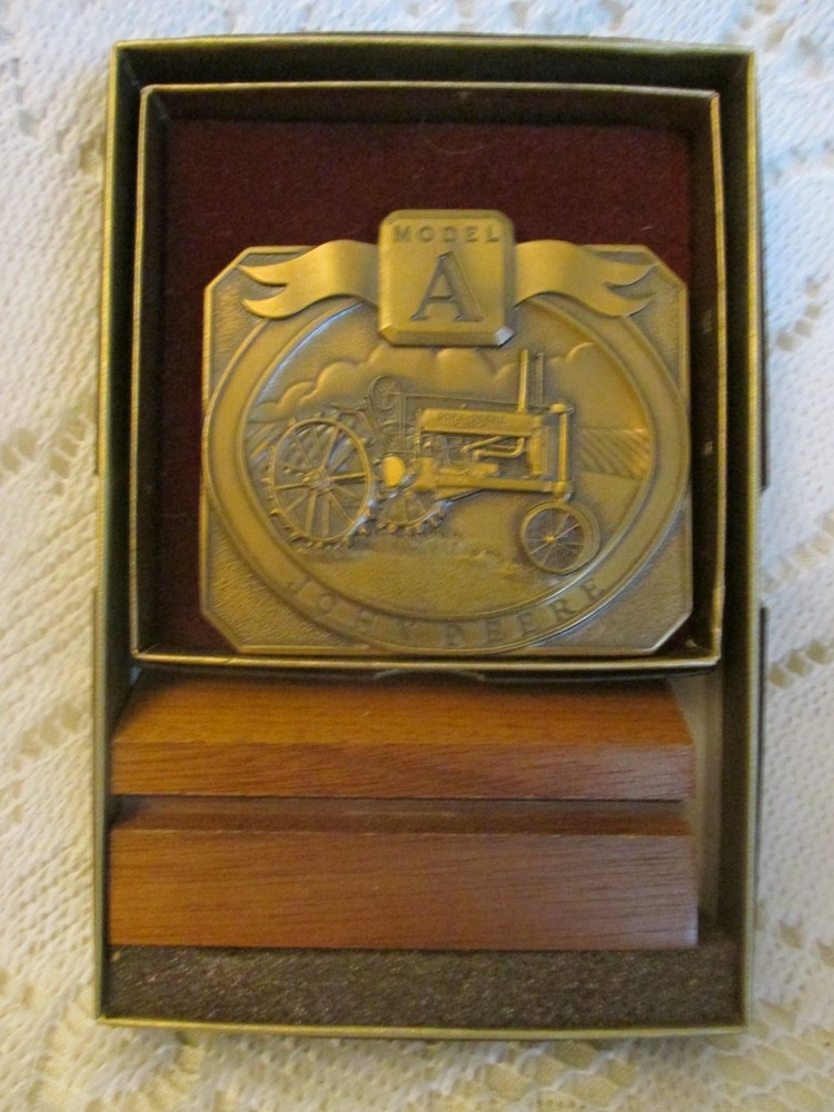1990 John Deere Calendar Medallion Featuring Model A Tractor