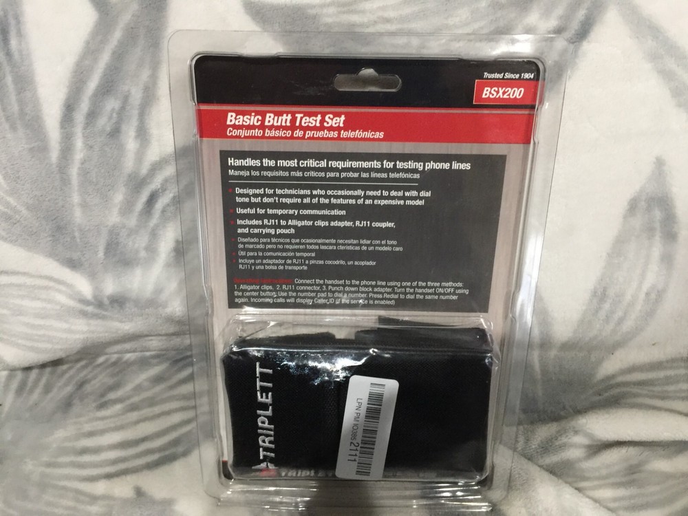 Triplett Byte Brothers Basic Telephone Test Set / Butt Set RJ11 Adapter (BSX200)