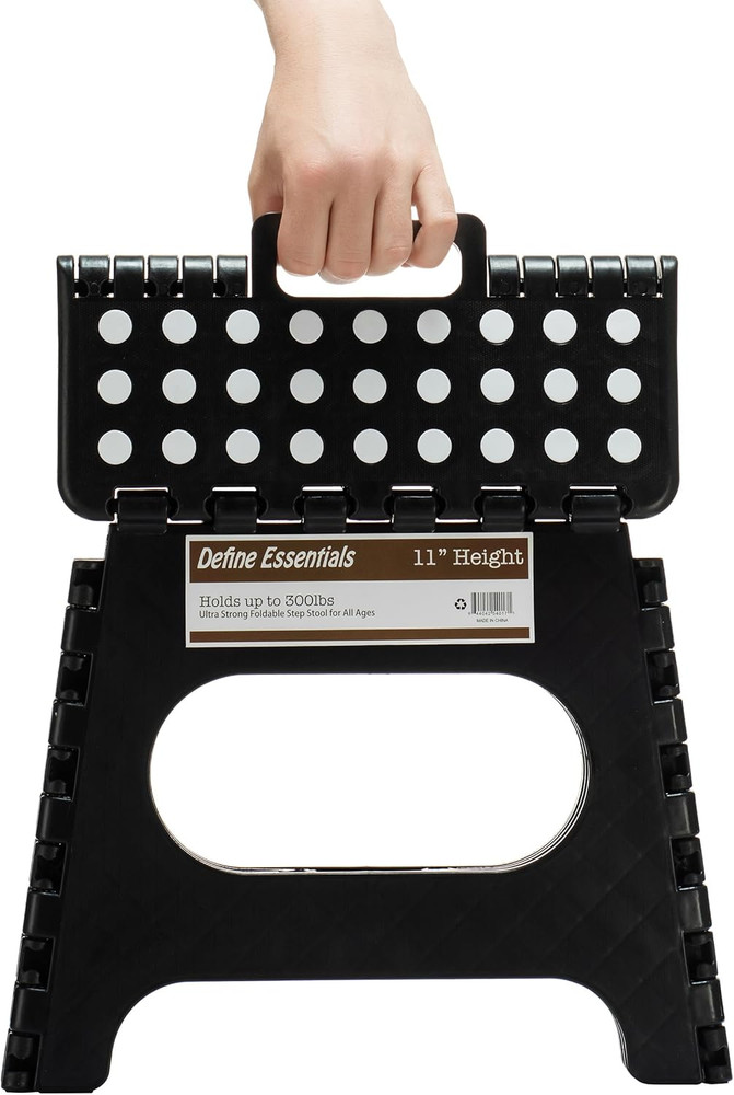 Folding Step Stool - 11" Hight - The Lightweight Step Stool is Sturdy Enough to