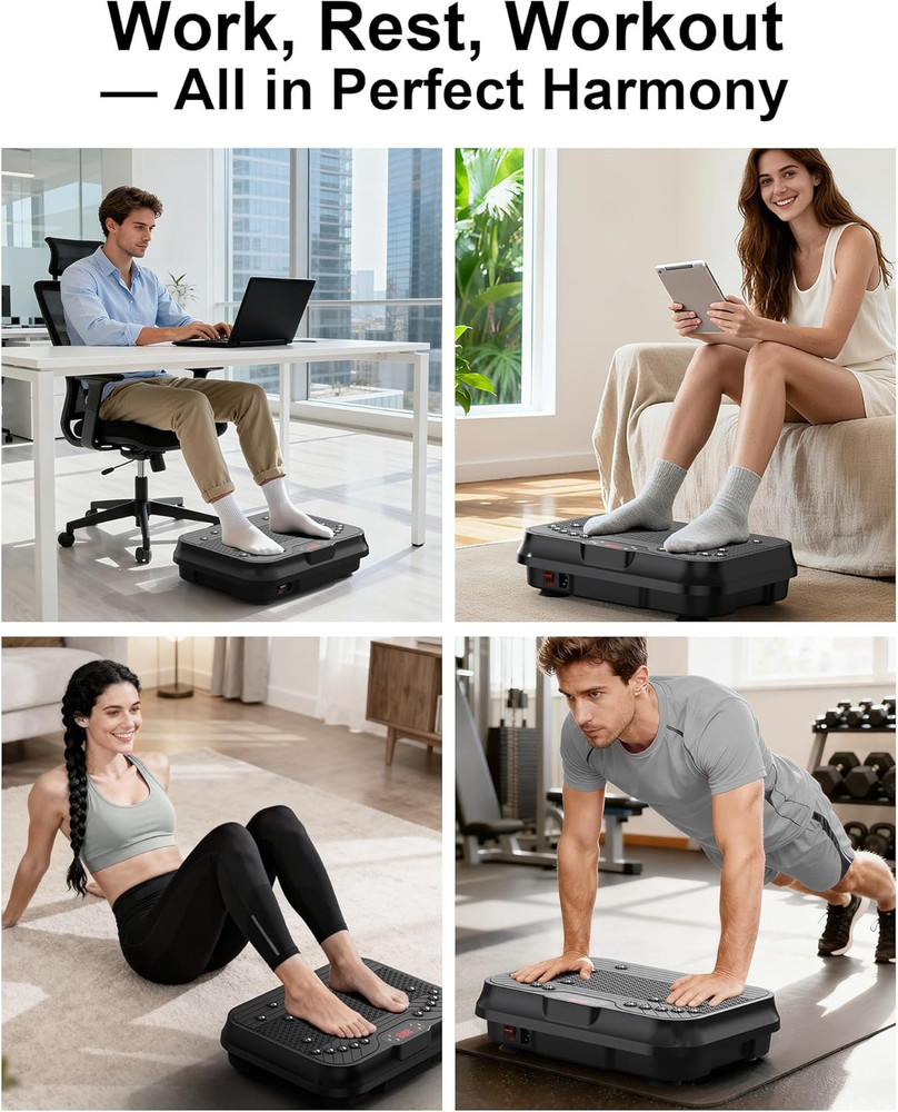Shake Plate, Vibration Plate Exercise Machine for Lymphatic Drainage, 400 Lbs Ca
