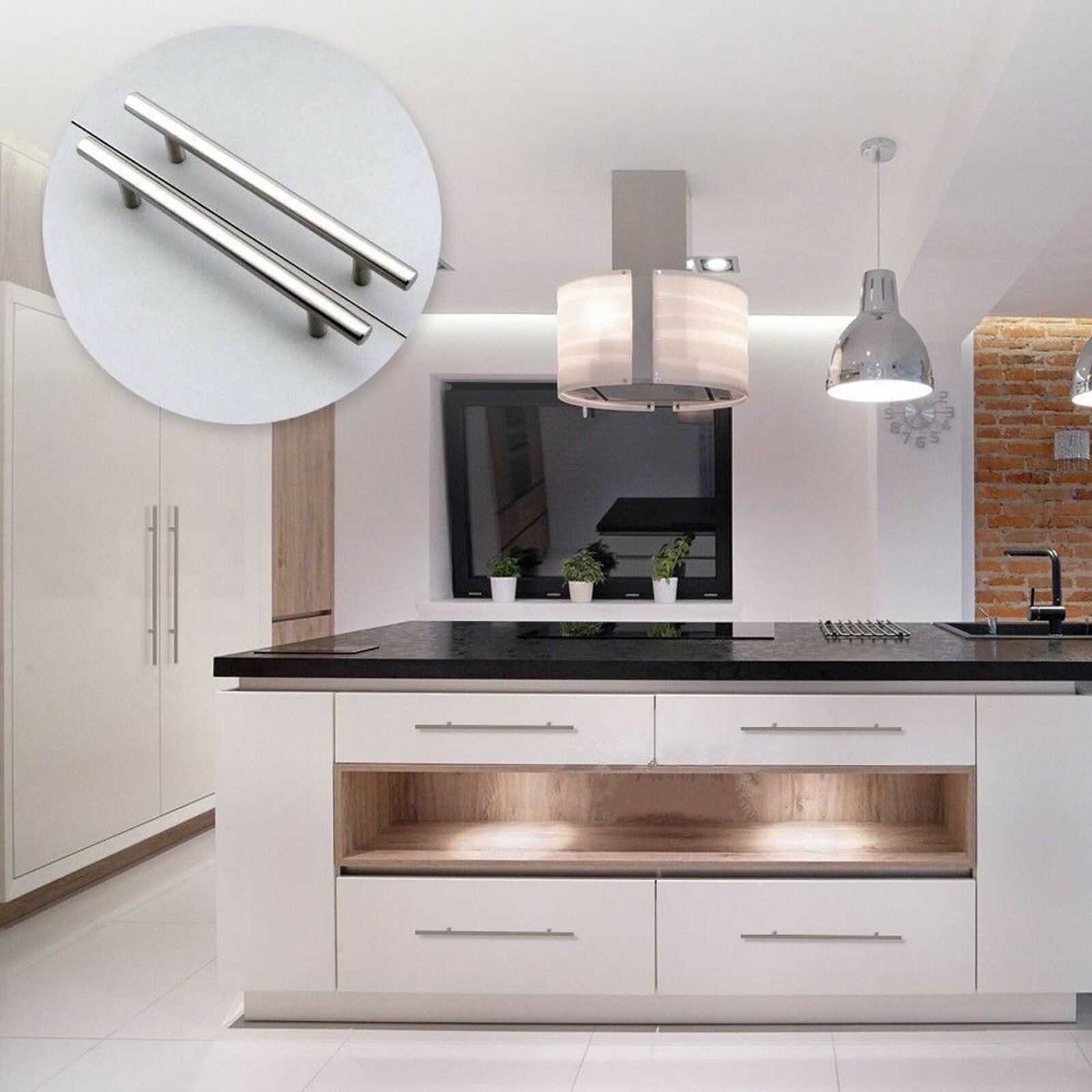 Lot Kitchen Cabinet Pulls Stainless Steel Cupboard Drawer T Bar Handles 2''-16''