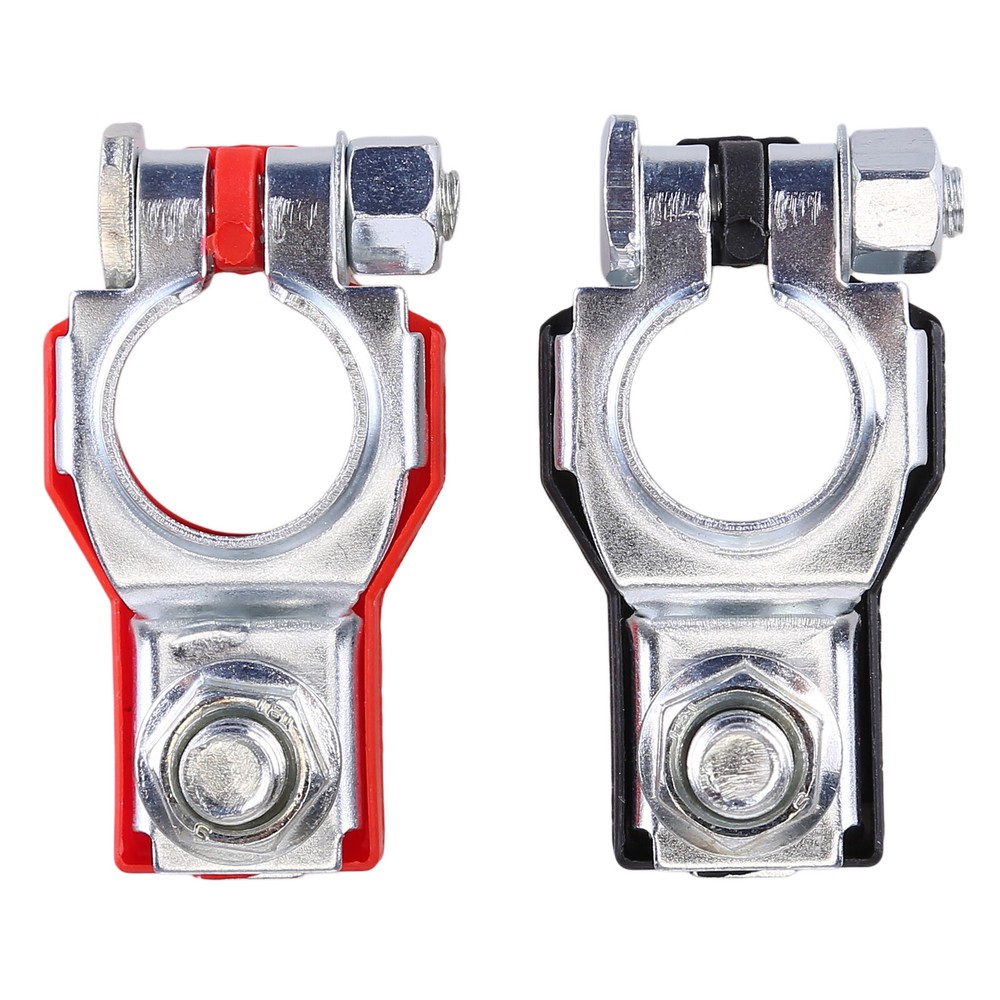 1 Pair Car Battery Terminal Clamp Clips Universal Connector Negative Positive