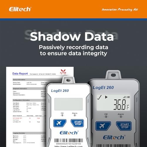 Elitech LogEt 260-TH 4G Temp Humidity Data Logger SIM Cloud SMS Email APP Alert