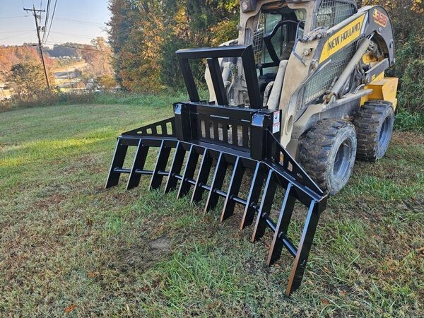 96" Severe Duty Root Rake/skidsteer/tractor Universal Hookup