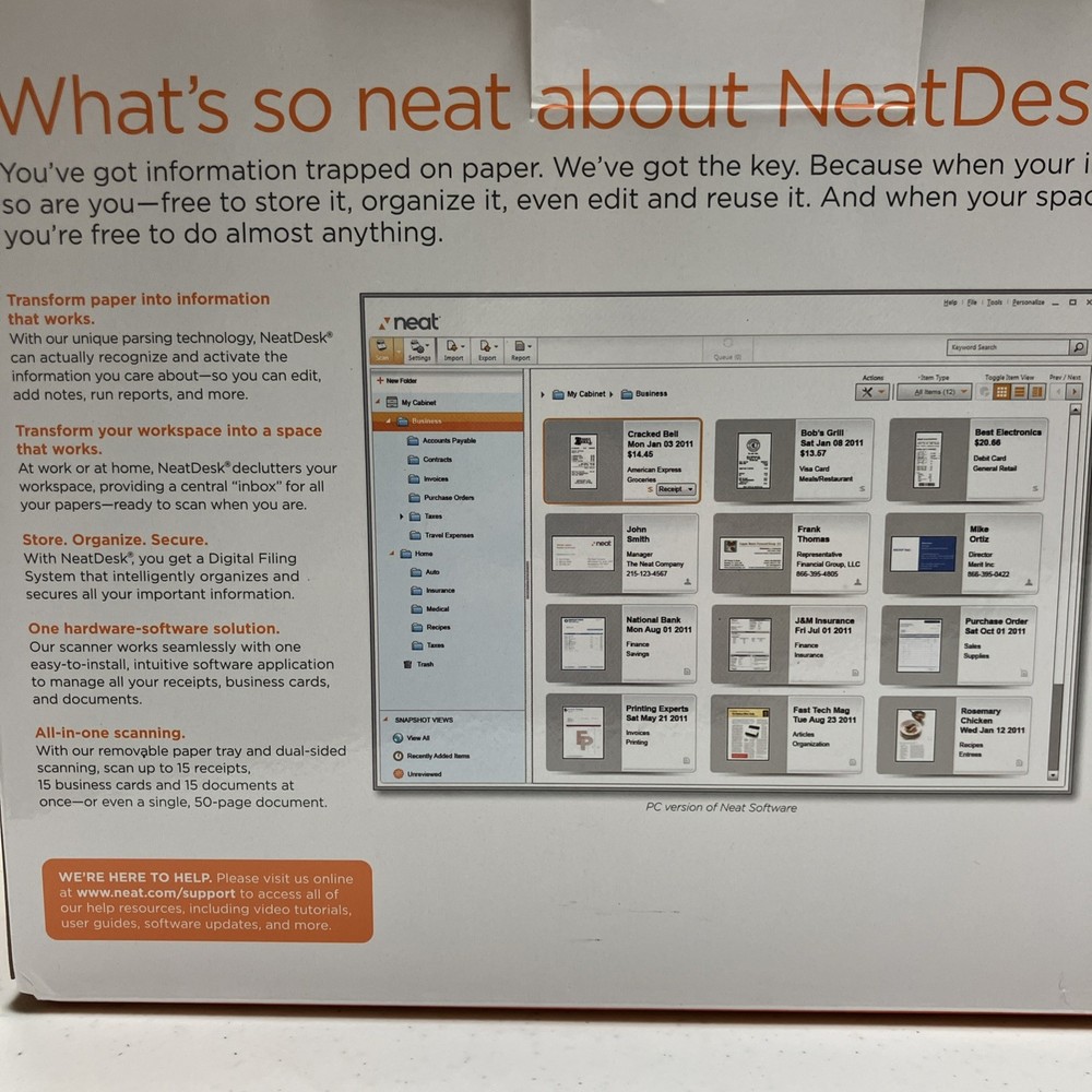 Neat Desk Desktop Scanner and Digital Filing