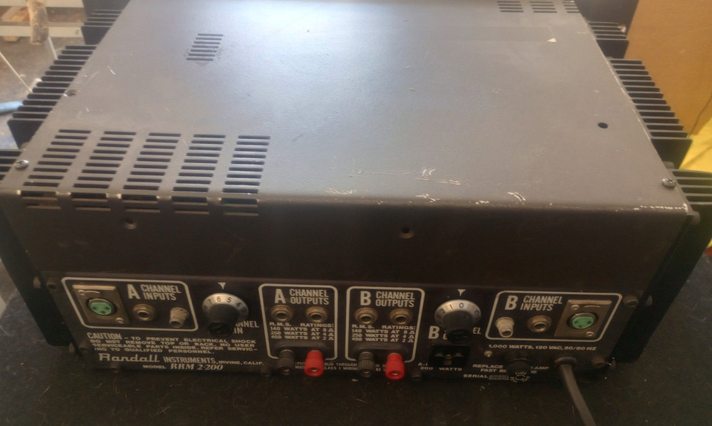 Randall RRM 2-200 Power Amplifier working