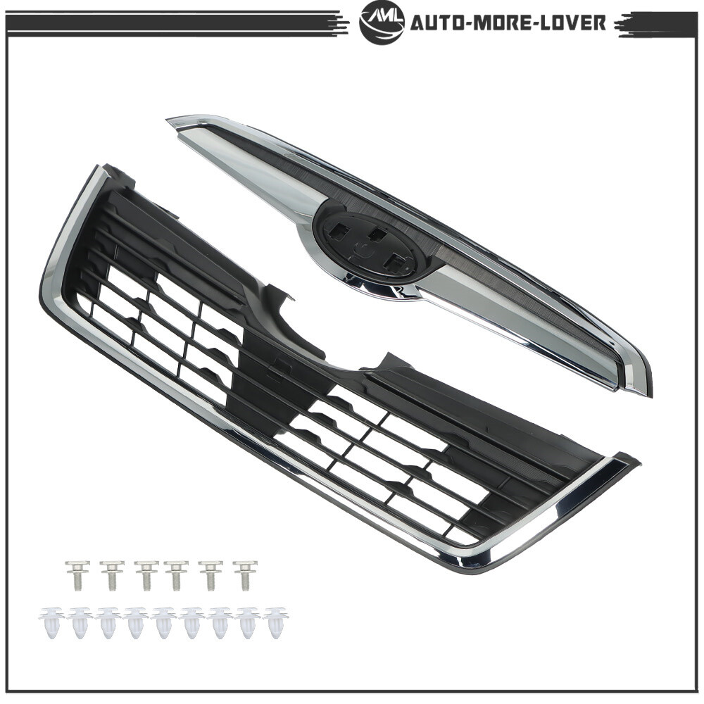 Plastic Front Upper Grille Assembly W/Chrome Tirm For 2019-2021 Subaru Forester