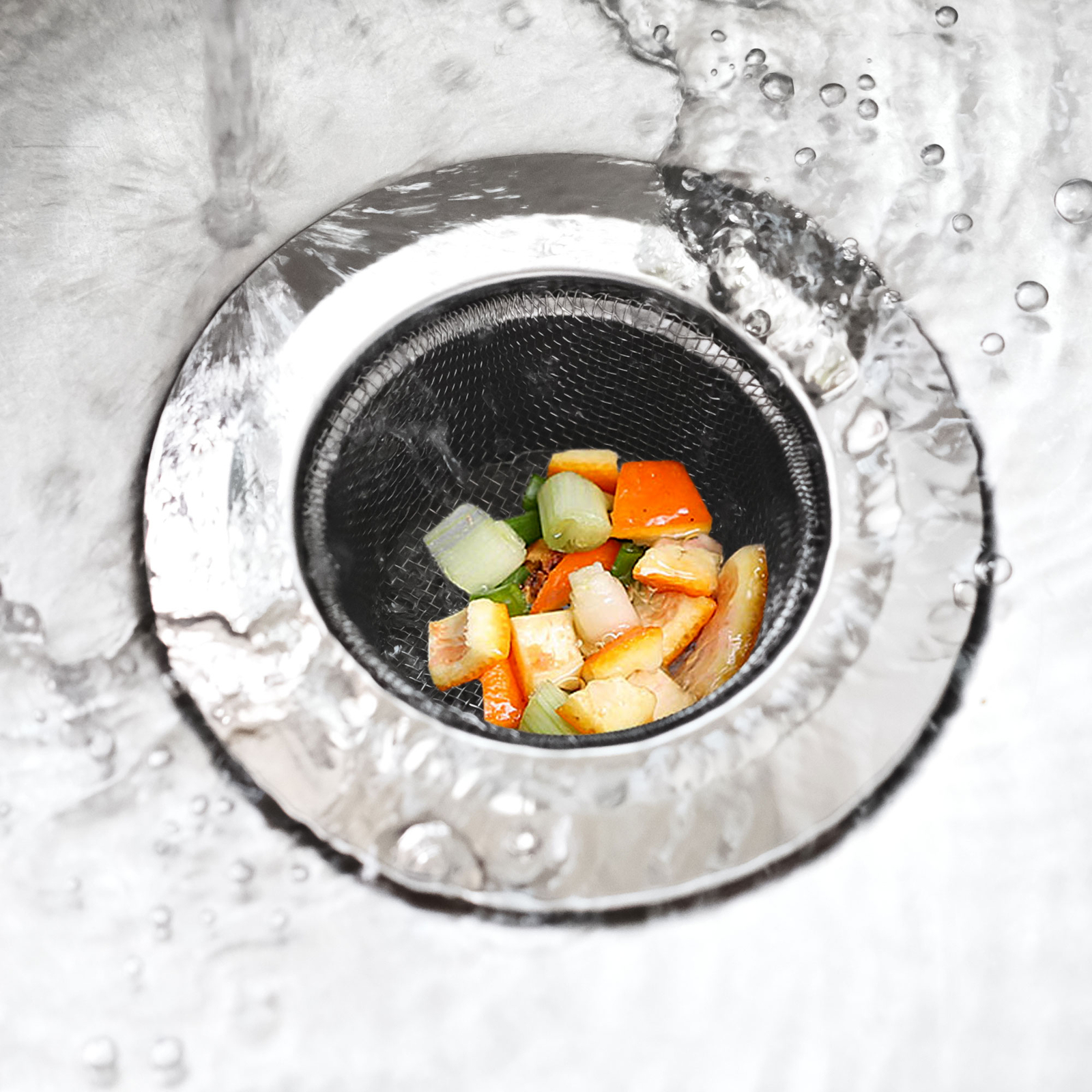 4PCS Kitchen Sink Strainer Large Wide Rim 4.5" Stainless Steel Mesh Drain Filter