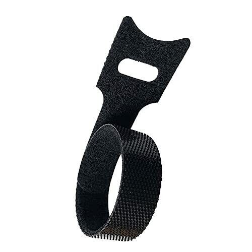 100-Pack Premium Black Cable Management Ties, Reusable & Adjustable.