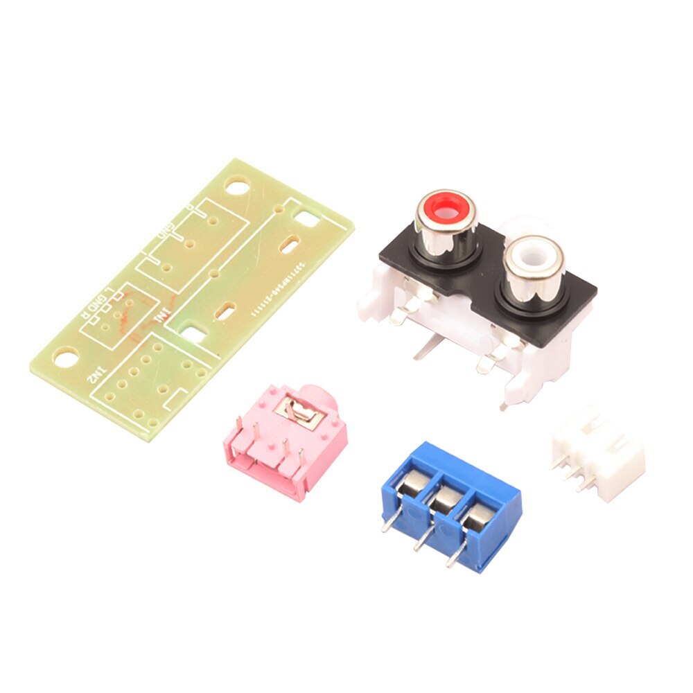 Audio Switch Board DIY Kit 3.5mm Jack Input RCA Block Amplifier Electronic Kits