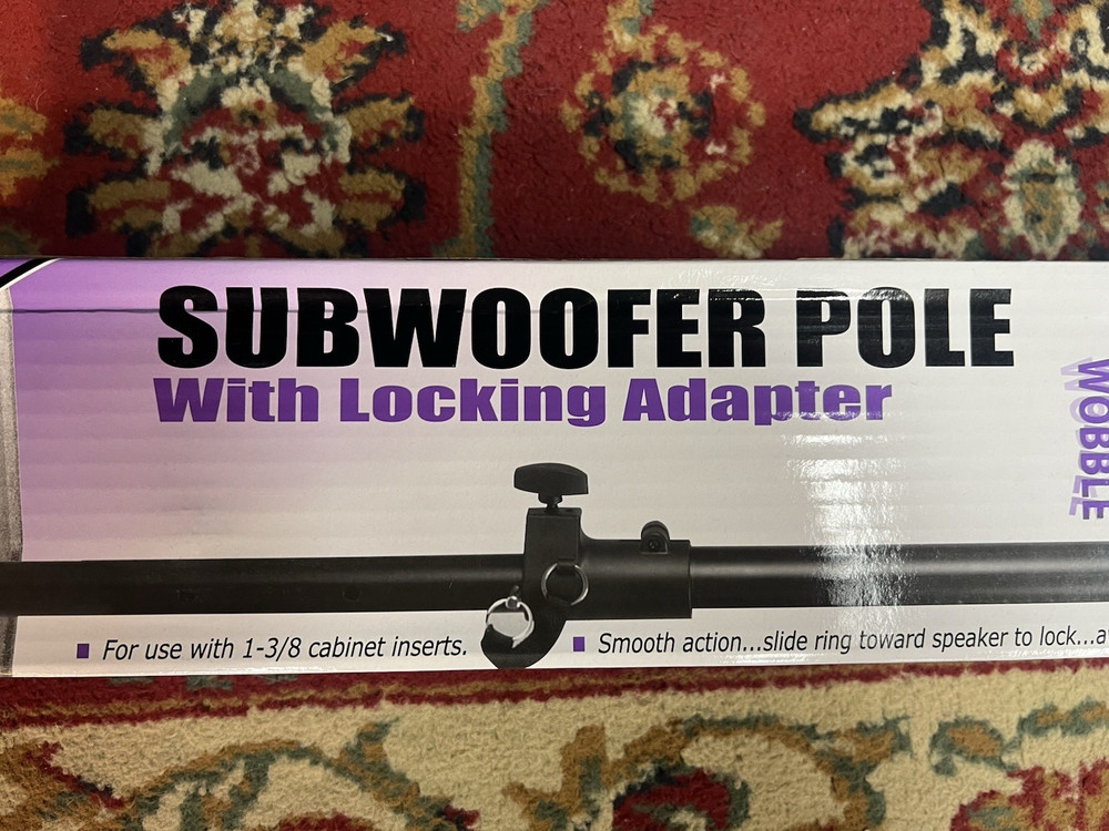 On-Stage SS7745LOK Adjustable Subwoofer Attachment Shaft with Locking Adapter