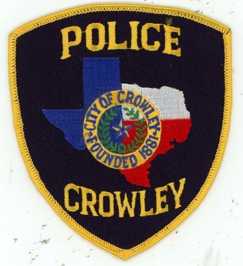 TEXAS TX CROWLEY POLICE NICE SHOULDER PATCH SHERIFF