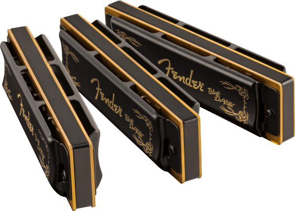 Fender Blues DeVille Harmonica PACK OF 3 with Case - Keys C, G, A