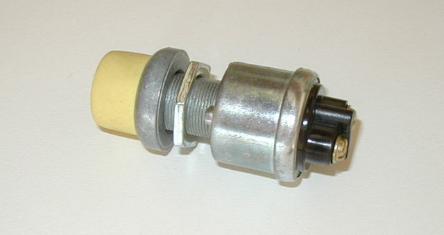Push Button Glow Plug Switch w/ YELLOW Rubber Button cover c Sterling Autocar