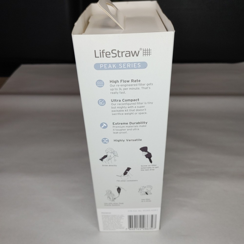 Peak Series Collapsible Squeeze Bottle Water Filter System - 650ml