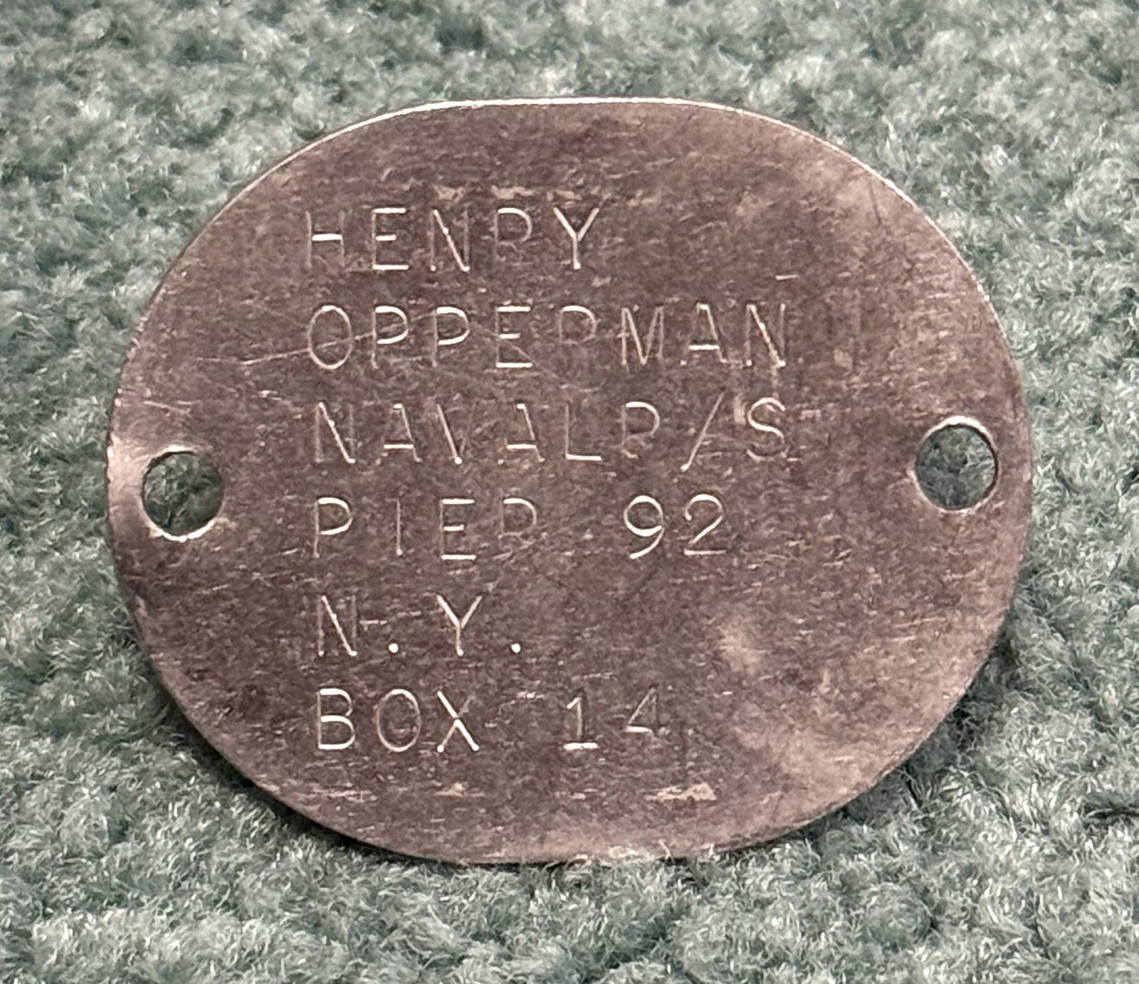 Original WWII Era 1946 US Navy Shore Patrol Badge Grouping W Dog Tag & ID Cards