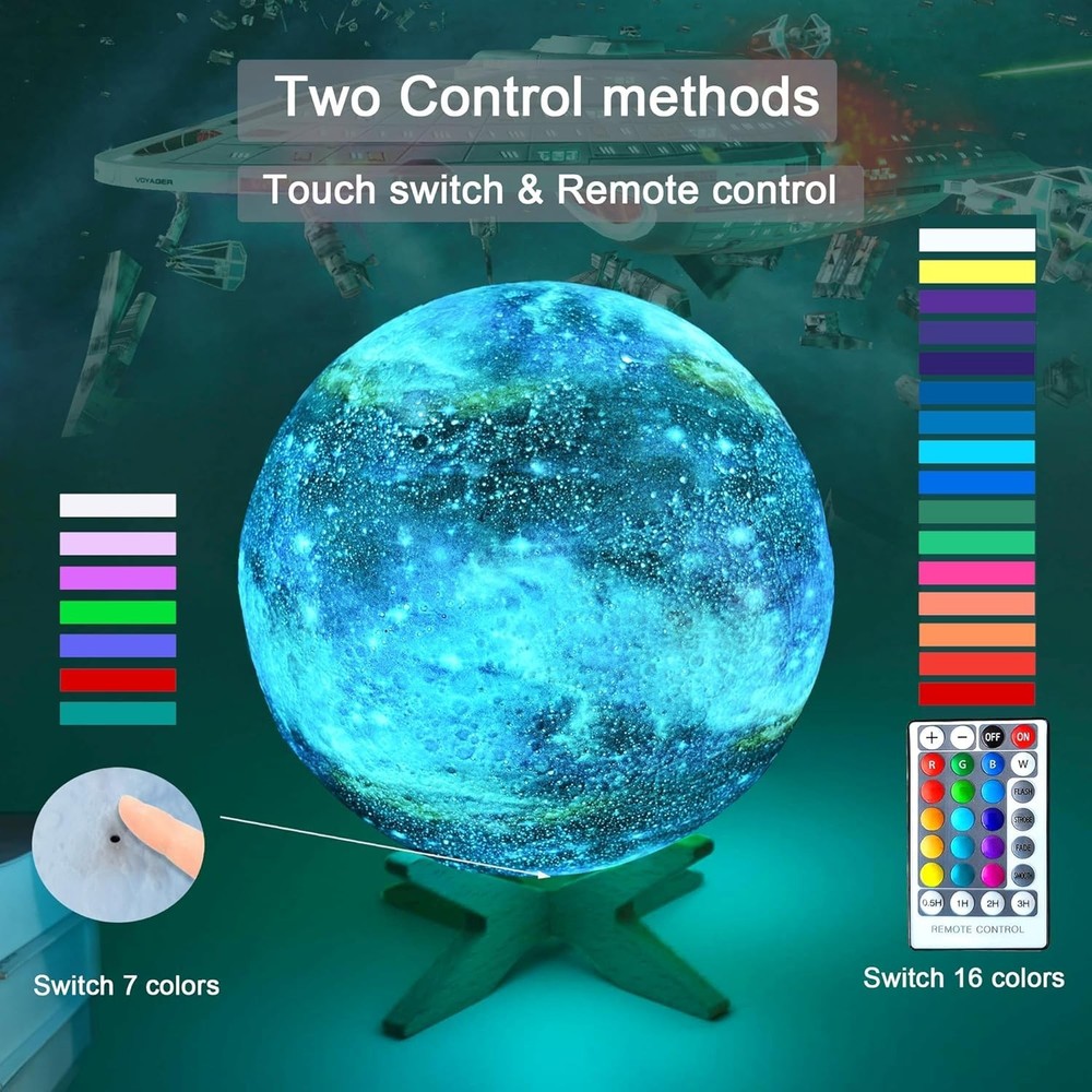 Energy Efficient Color Changing Globe Light with Timer and Rechargeable Battery