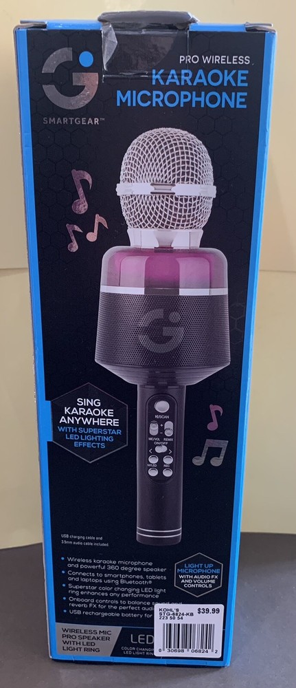 SMARTGEAR PRO WIRELESS BLUETOOTH KARAOKE MICROPHONE SPEAKER