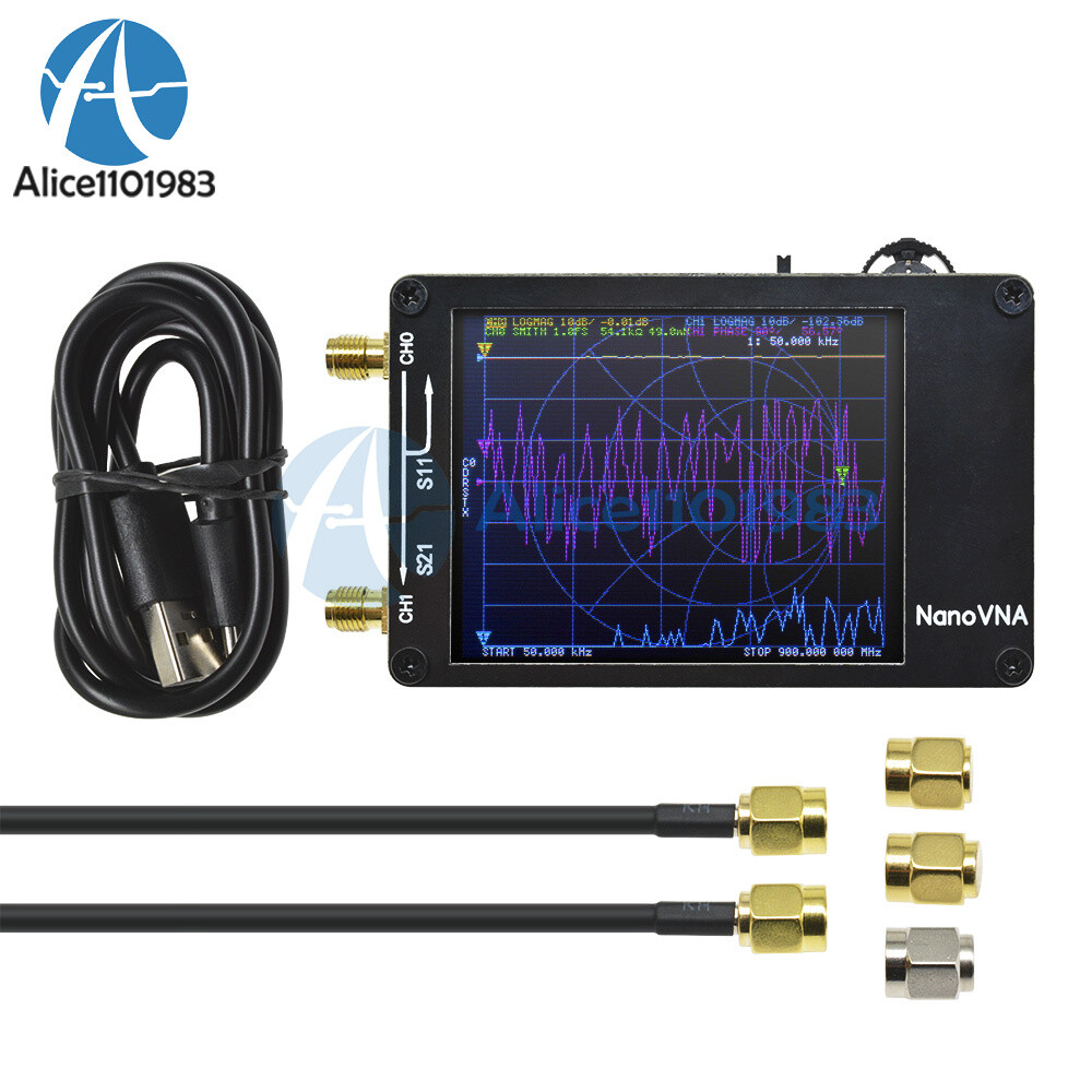 NanoVNA Vector Network Analyzer 2.8" HF VHF UHF Antenna Analyzer 50KHz-900MHz