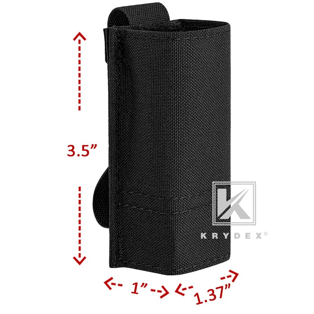 KRYDEX Tactical Double Stack Pistol Single Mag Pouch Belt / MOLLE Mounted Black