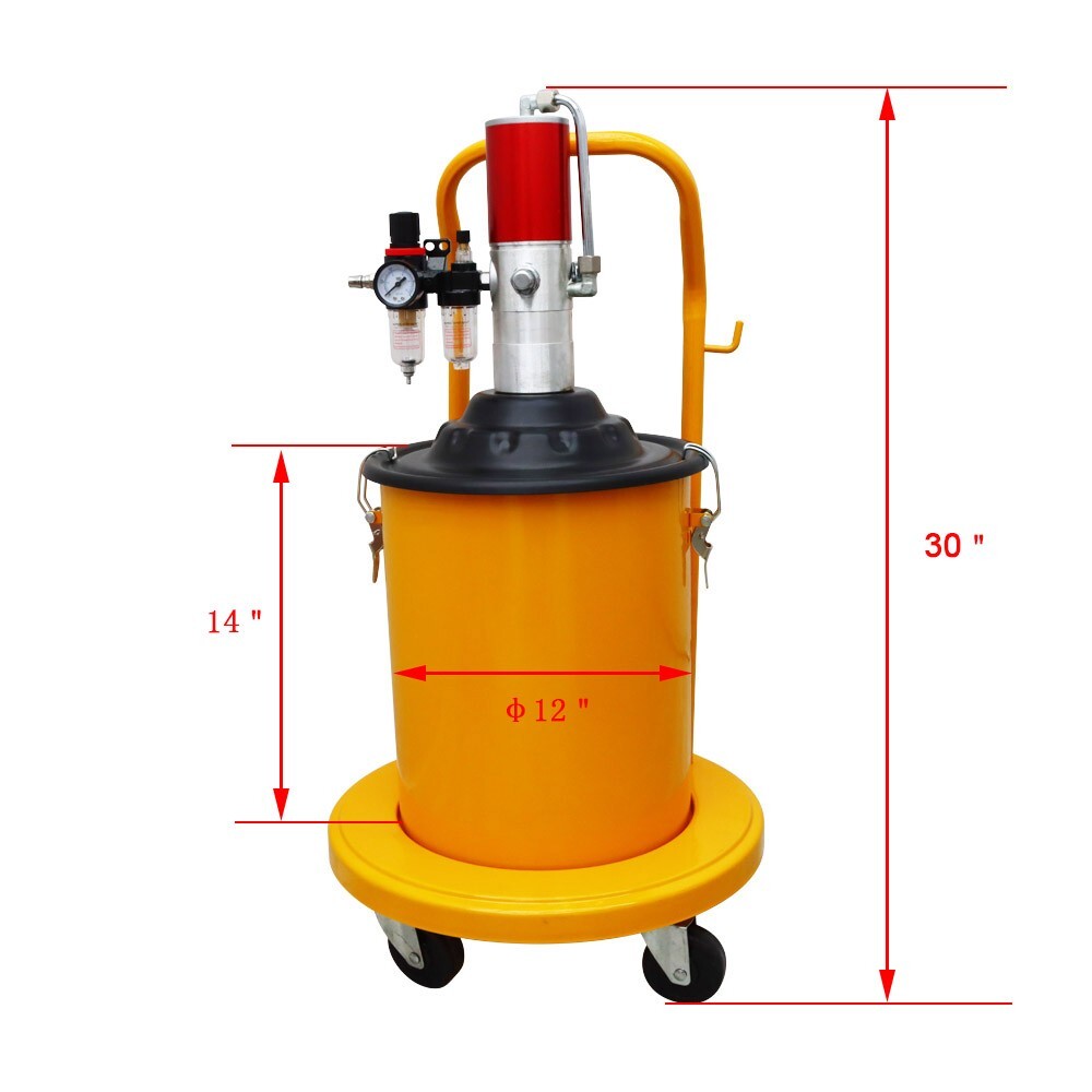 Pneumatic Compressed Air Grease Injector 5gal/20L Adjustable Working Pressure