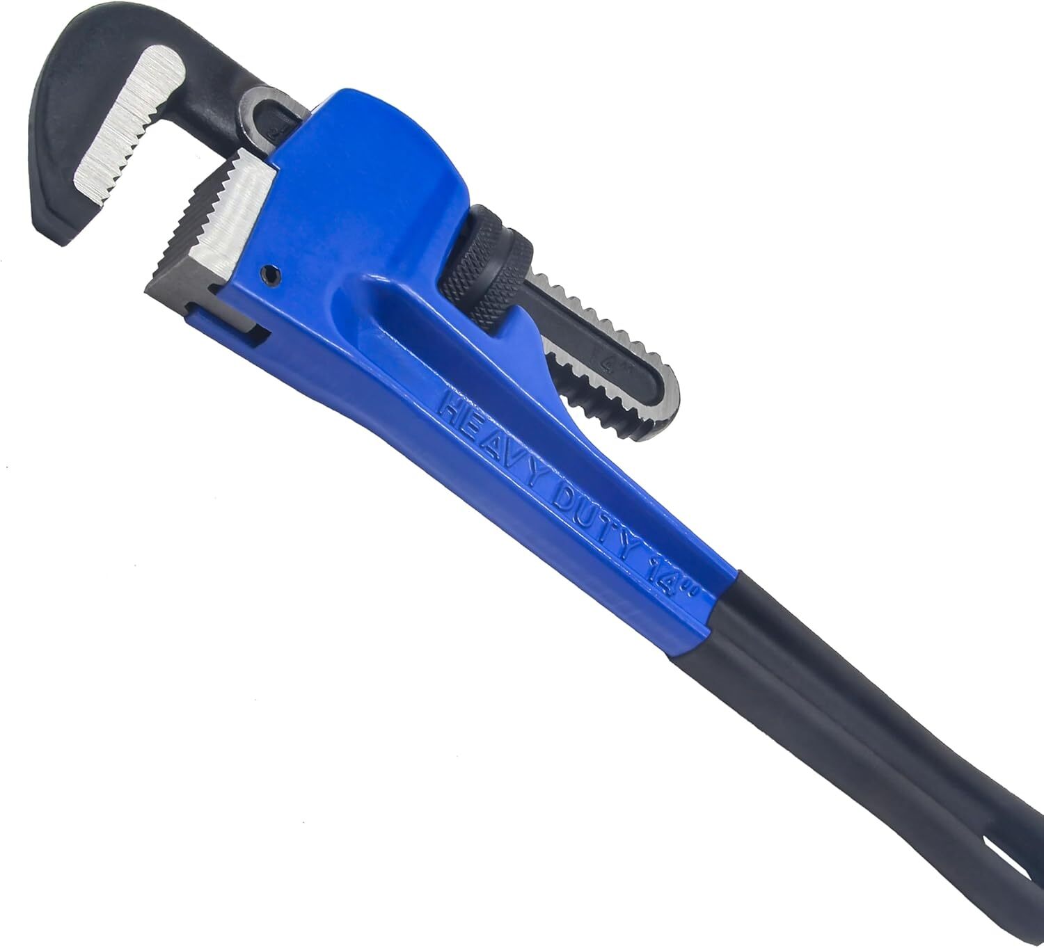 HFS(R) 4 Pack Heavy Duty Pipe Wrench Set, Adjustable 8" 10" 12" 14" Soft Grip