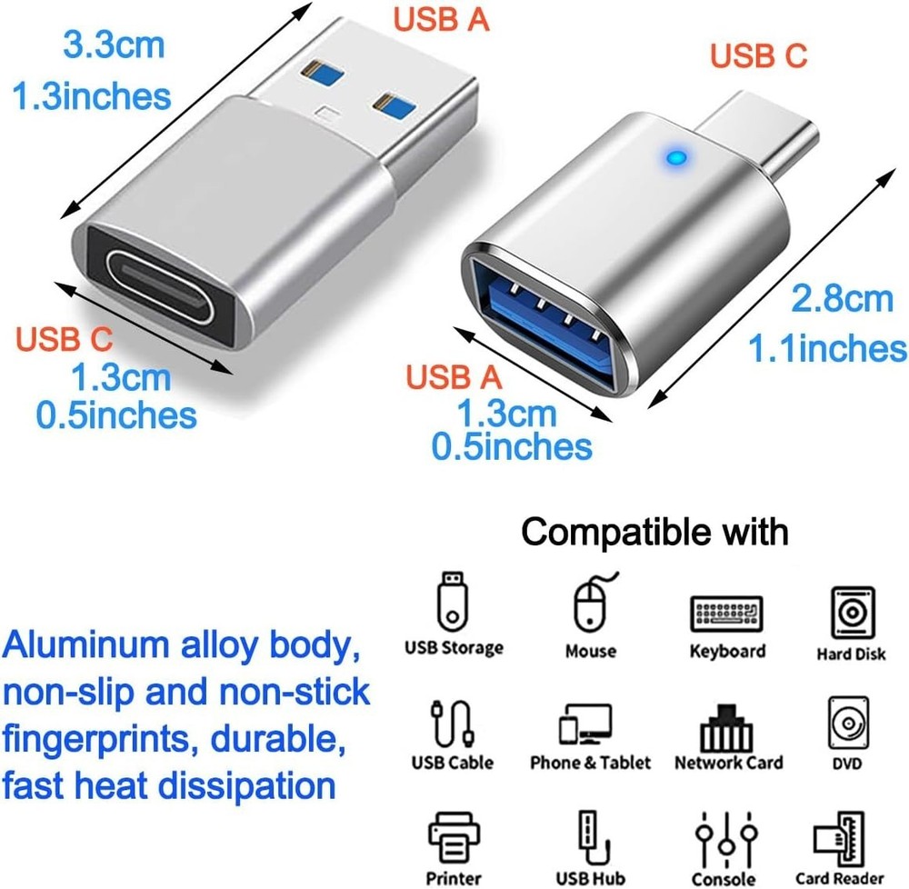 Versatile USB Hub 3.0 Adapter Set - 4pcs for Seamless Device Connectivity