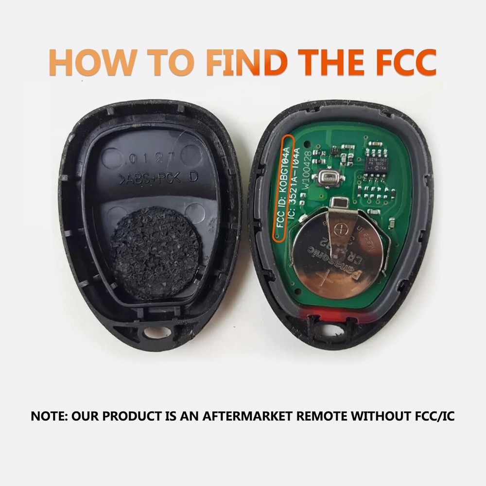 Simple Key Fob, Keyless Entry Remote Programmer Kit, Replacement for Chevy