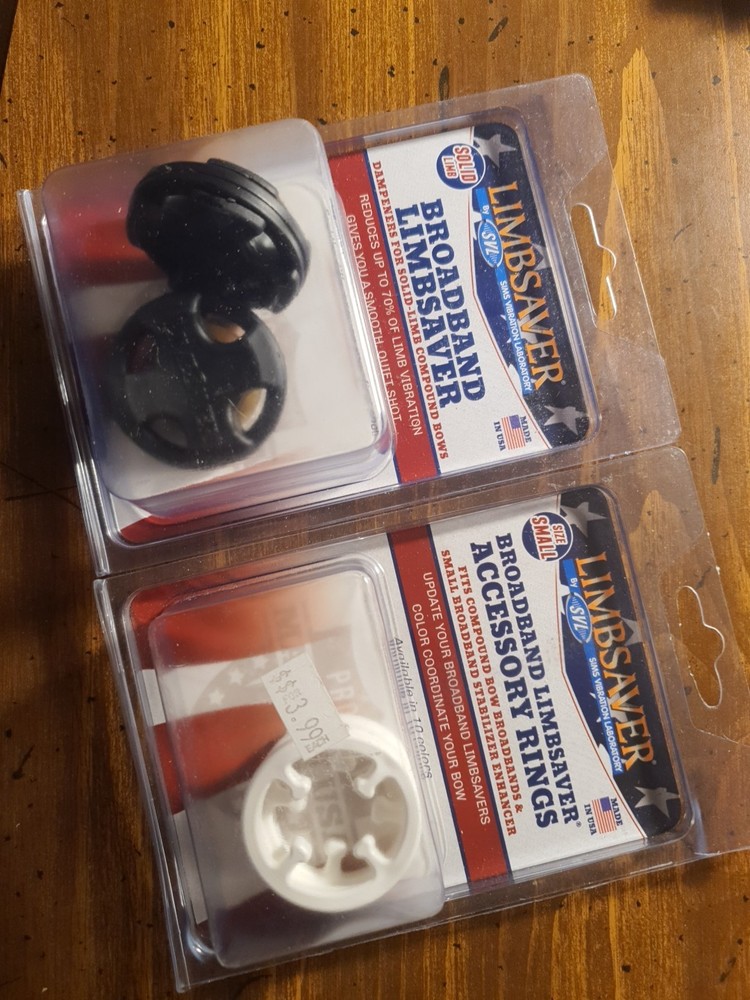 LimbSaver Broadband Dampener for Solid Limb Compound Bows, Black & White 2-Pack