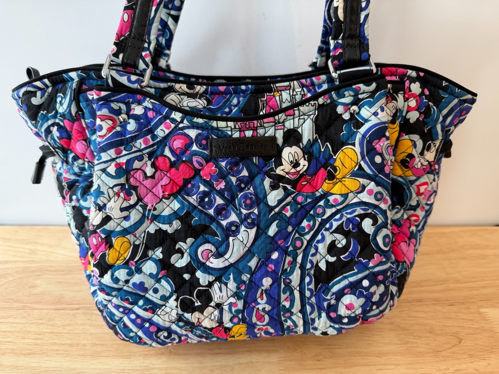 Vera Bradley Iconic Glenna Satchel Bag Disney Castle Mickey's Whimsical Paisley