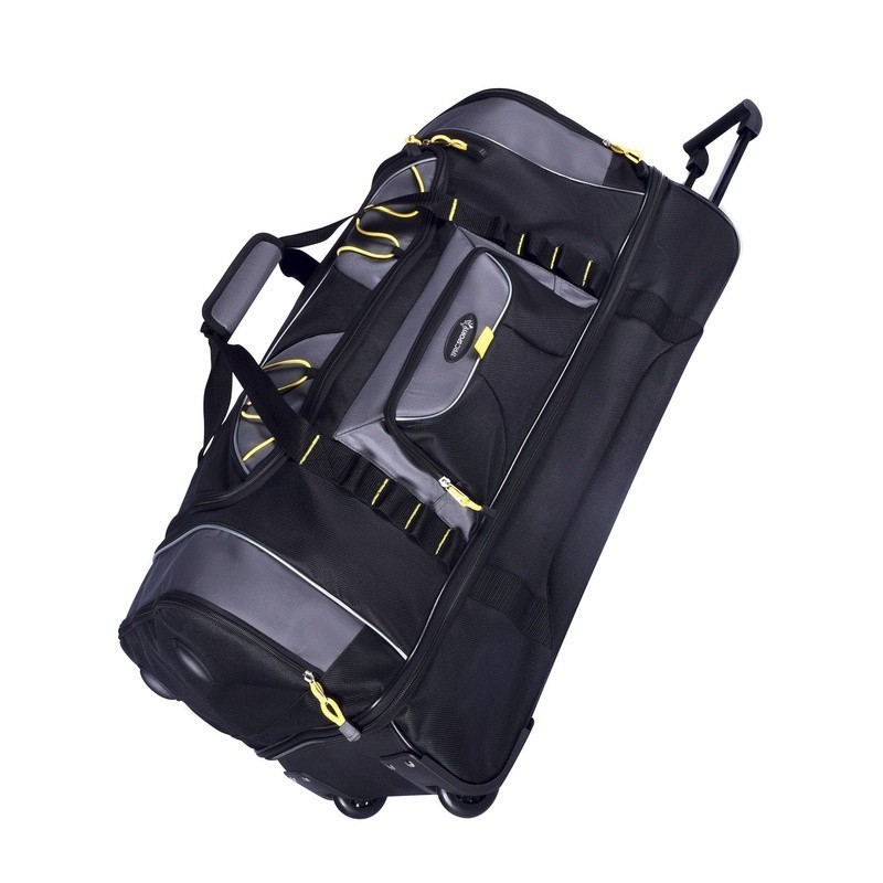 36" 2-Section Drop-Bottom Rolling Duffel Telescopic Handle Rolling Extra Large