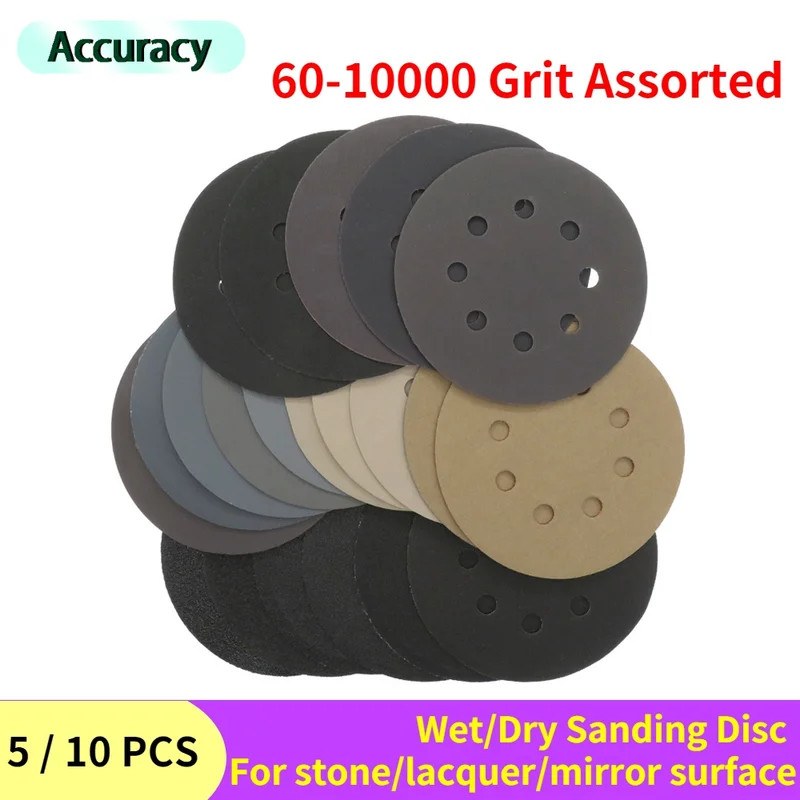 60-10000 grit Round Shape Sanding Discs Hook Loop Sanding Paper Buffing Sheet Sa