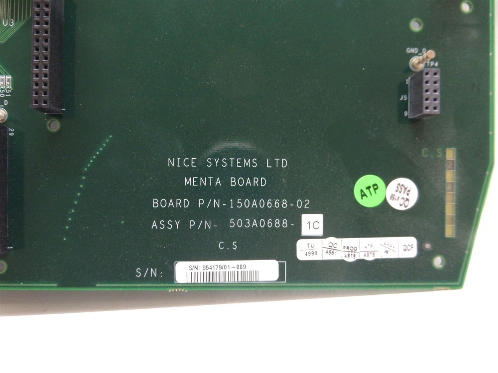 Nice Systems Menta Board 150A0668-02 Network Interface Card