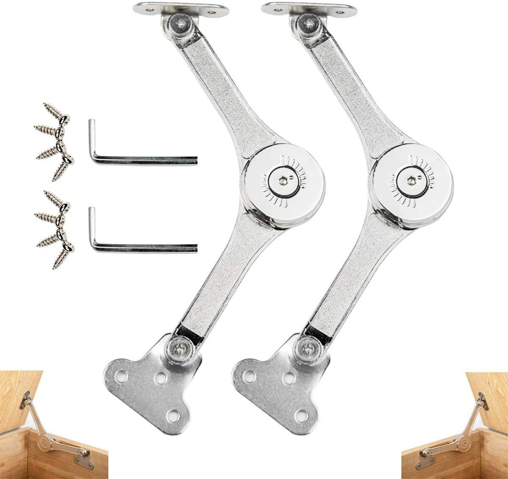 2Pcs Lid Support Hinge Random Angle Lid Stays Toy Box Hinges Soft Close