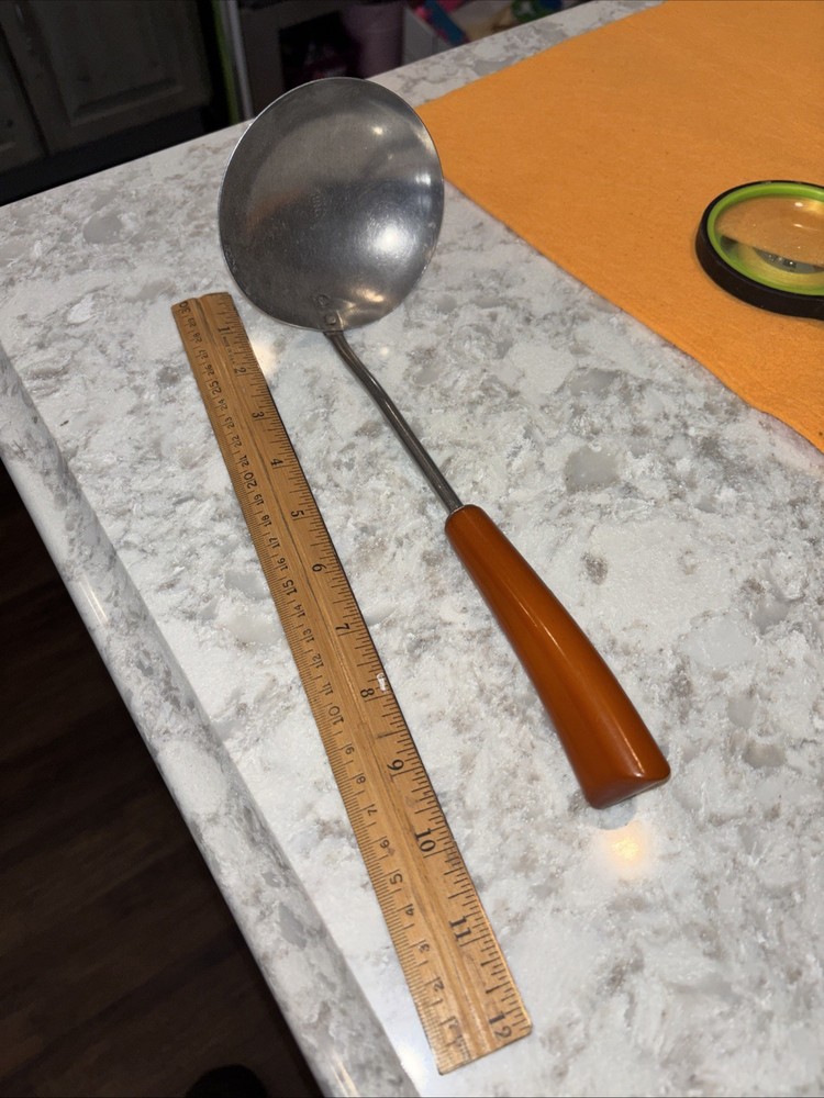 Vintage Bakelite Soup Serving Spoon