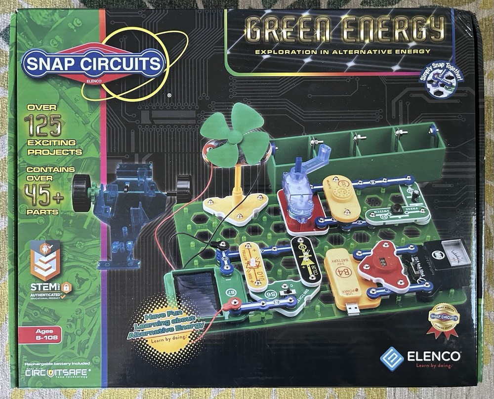 Snap Circuits Green Energy Electronics Exploration Kit Complete as Pictured