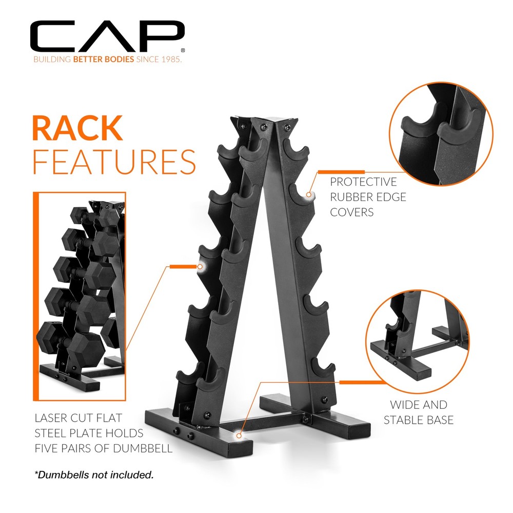 A-Frame Dumbbell Hand Weight Vertical Storage Rack - Carbon
