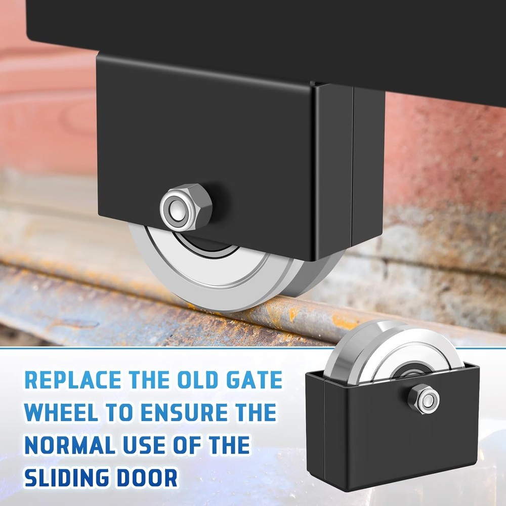 4" V Groove Gate Wheel with Weld on Box, Solid Sliding Gate Wheels, Load Capa...