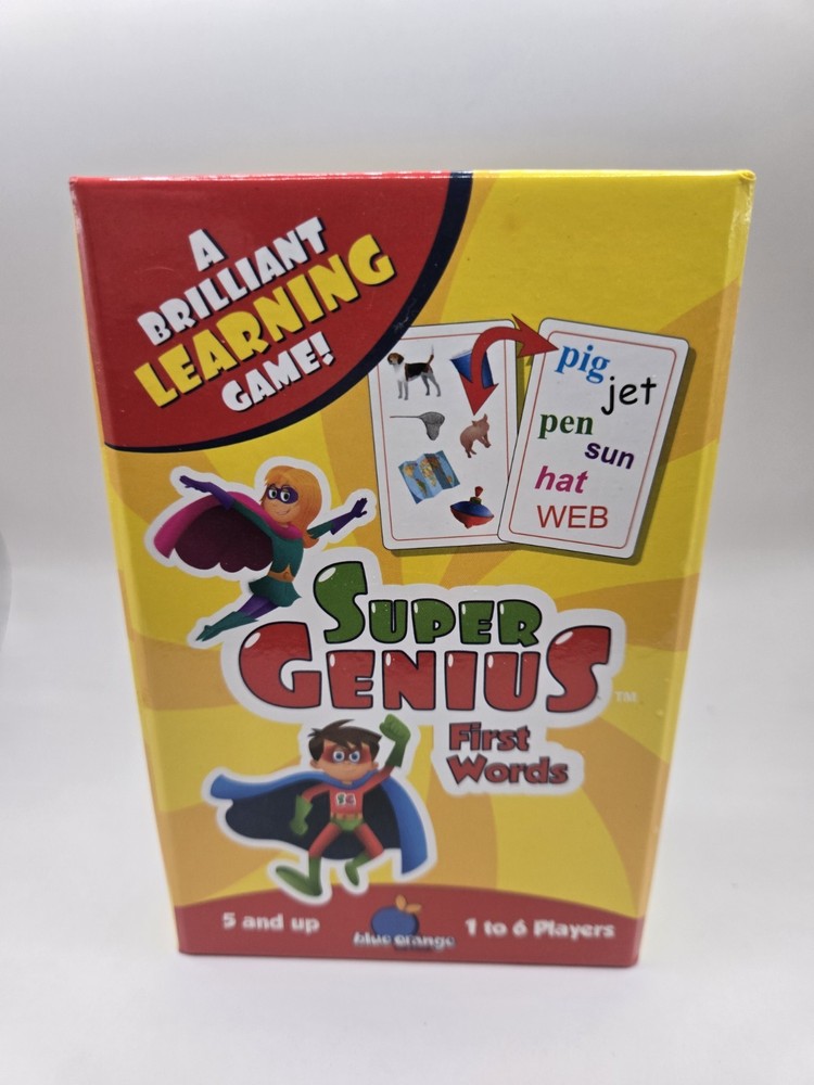 Super Genius First Words Card Game, Speech, Language, Never Used PHONICS