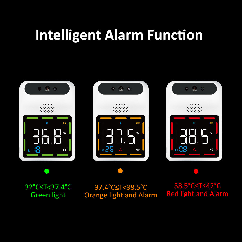 Wall Mounted Bluetooth Forehead Infrared Thermometer °C/°F Temperature Meter US