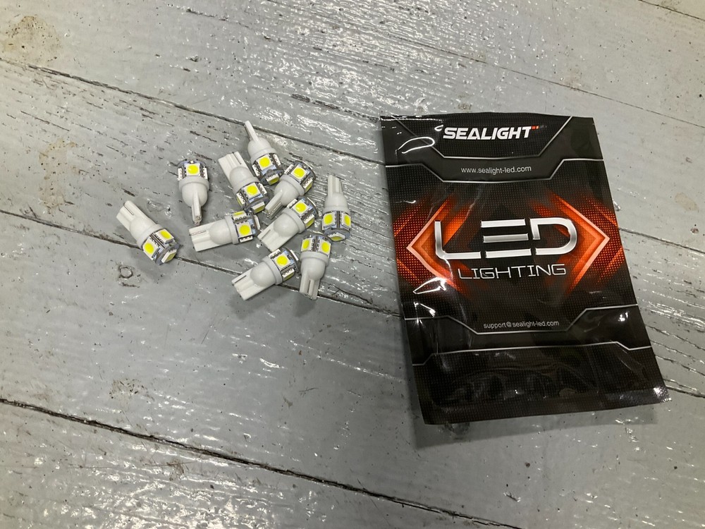 SEALIGHT 10x 6000K Wedge White SMD LED Interior Lights Bulbs 194