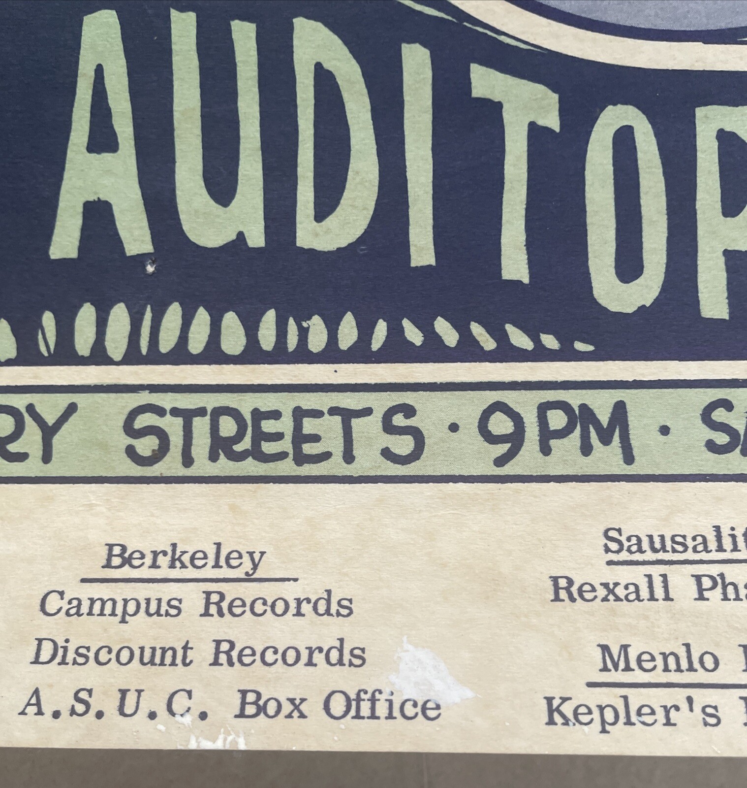 1966 Grateful Dead, Quicksilver, Mothers Of Invention, BG-9 Fillmore Poster