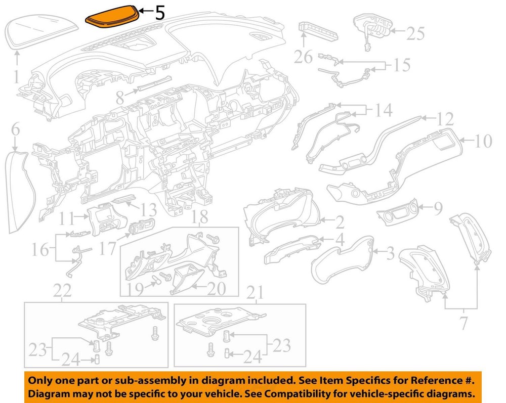 2016-2017 GM IMPALA TRIM PANEL 23481316 NEW OEM