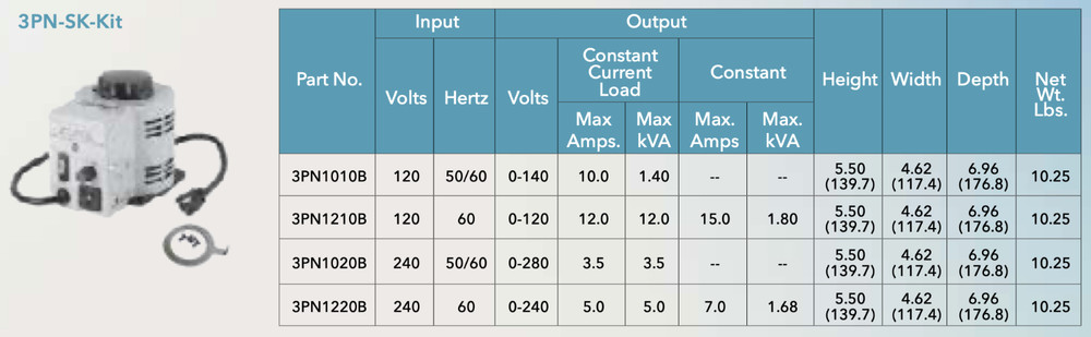 Staco 3PN1010B Variable Transformer 120V 10A