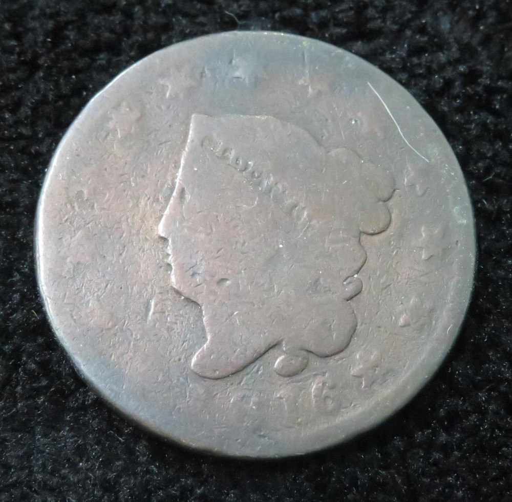 1816 Large Cent * Well Circulated * 5100